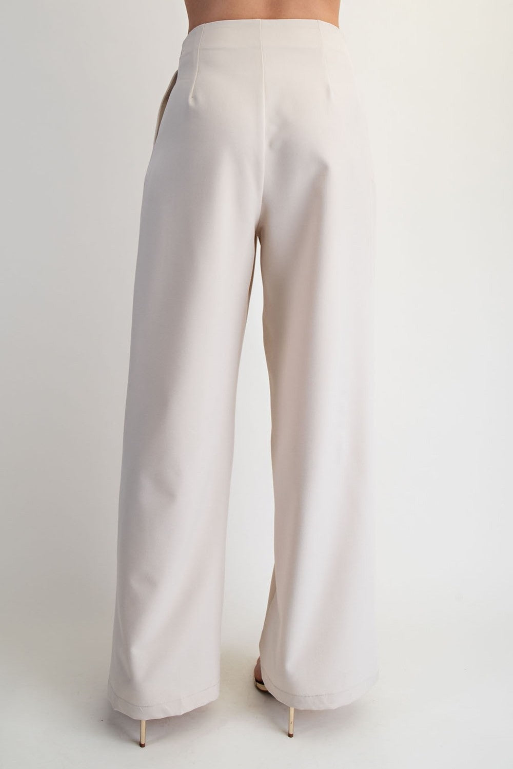 Belt Pleated Pants