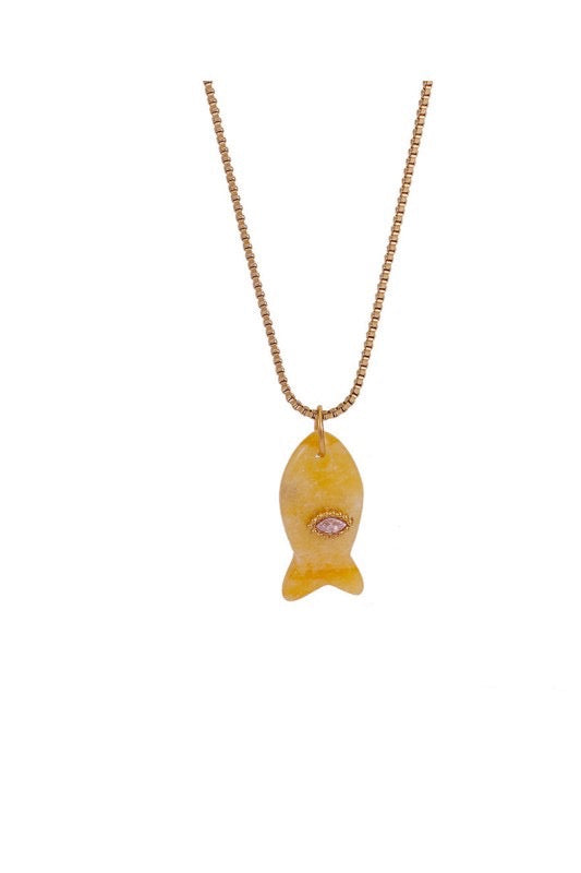 Stone Fish Necklace