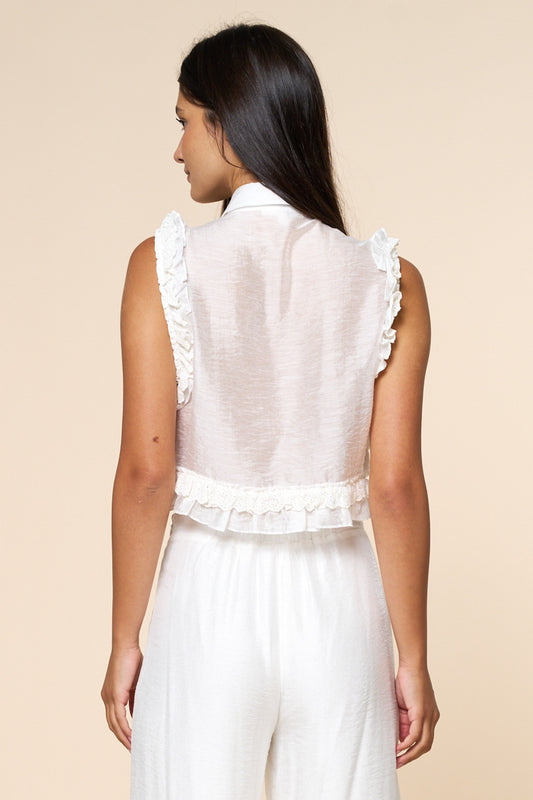 Ruffled Sleeveless Set