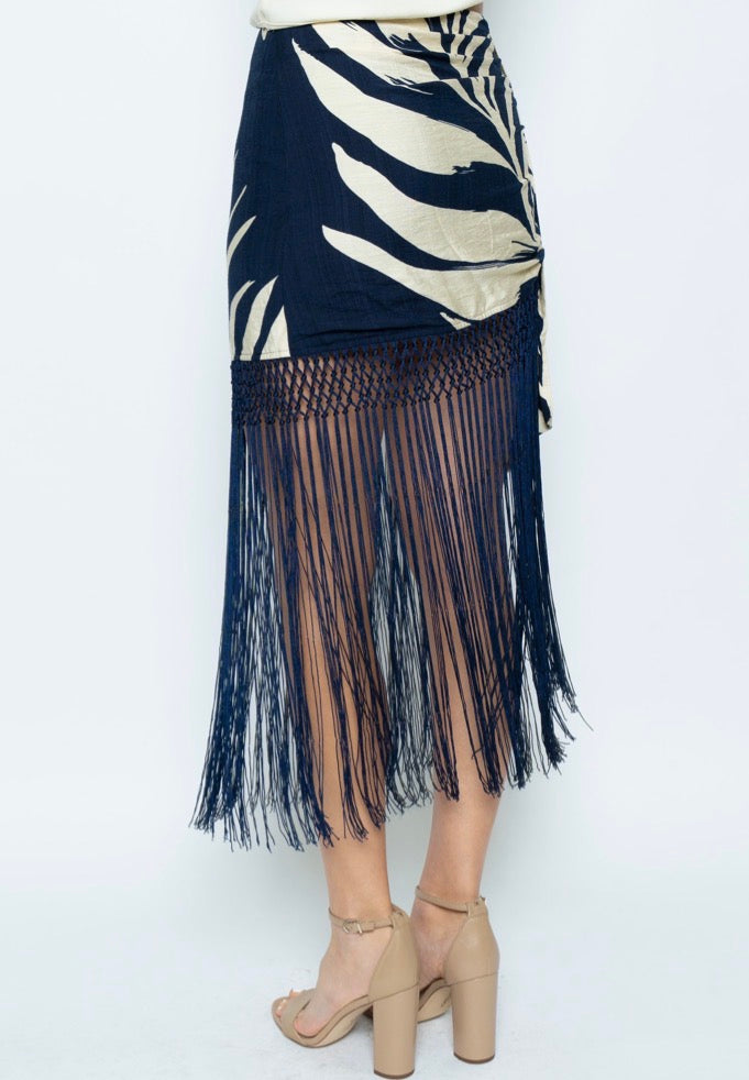 Tropical Print Skirt