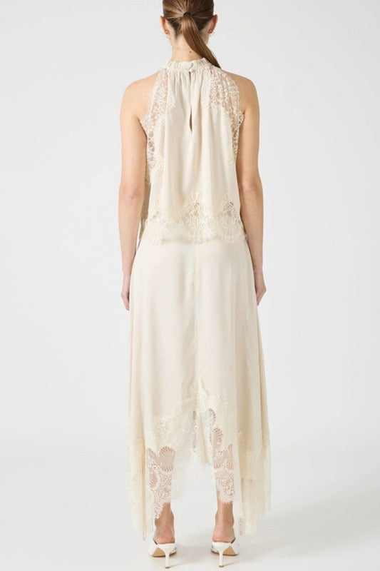 Halter Lace Trim Set