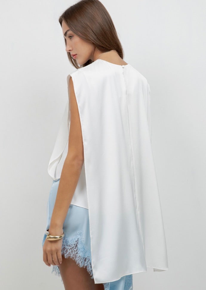 Double Layer Satin Blouse