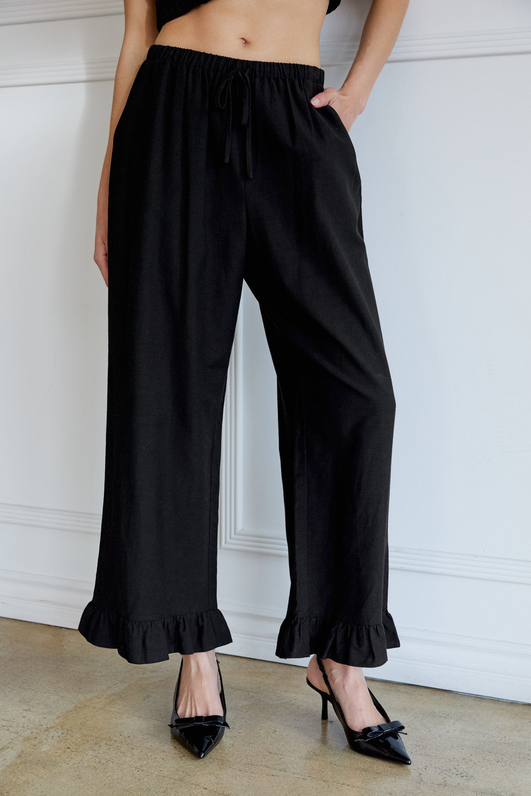 Ruffle Detail Pants