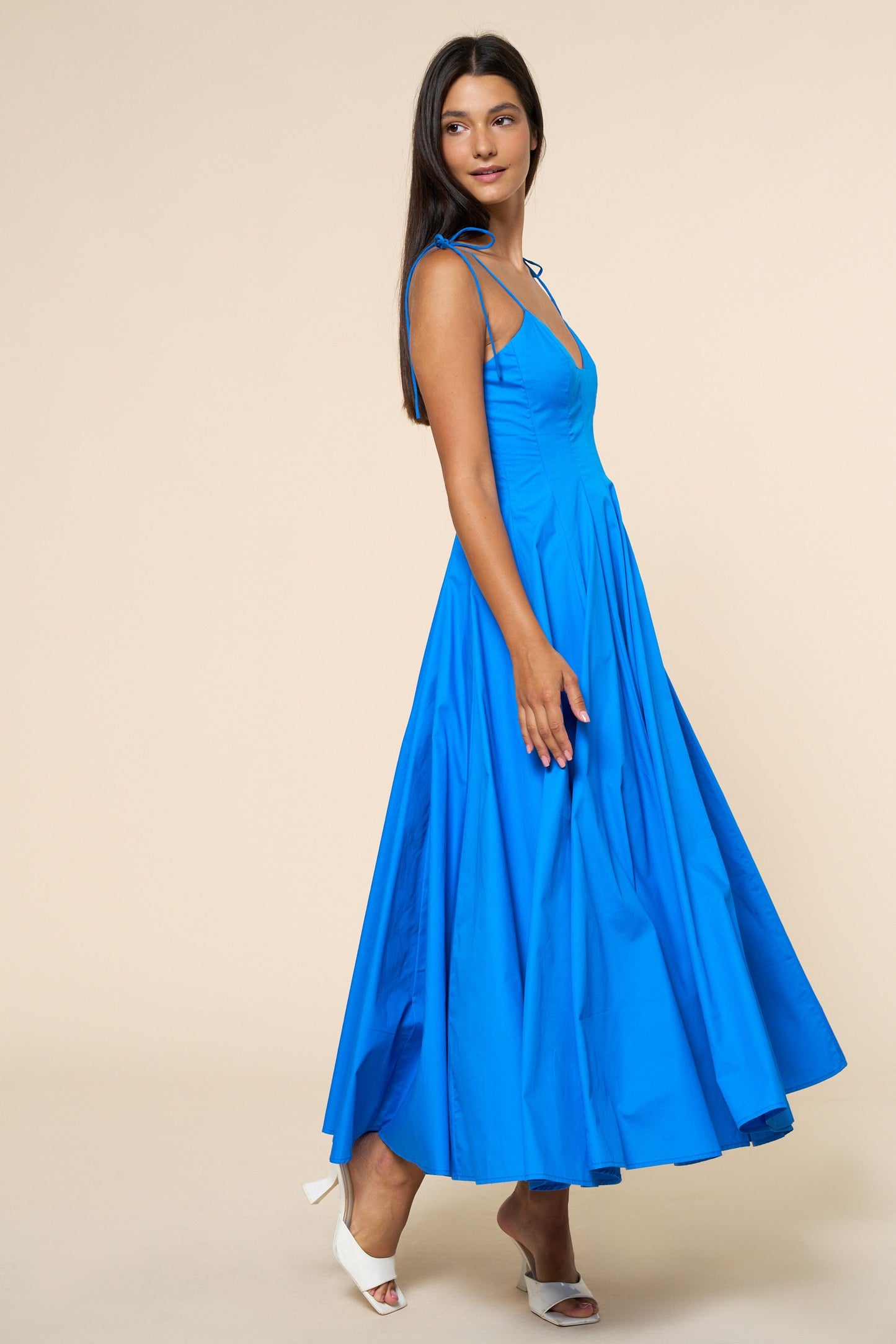 Shoulder Tie Maxi Dress