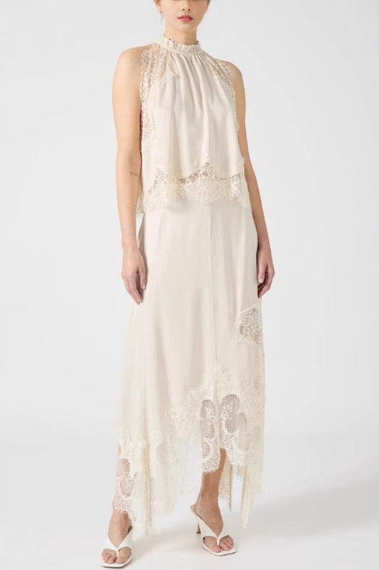 Halter Lace Trim Set