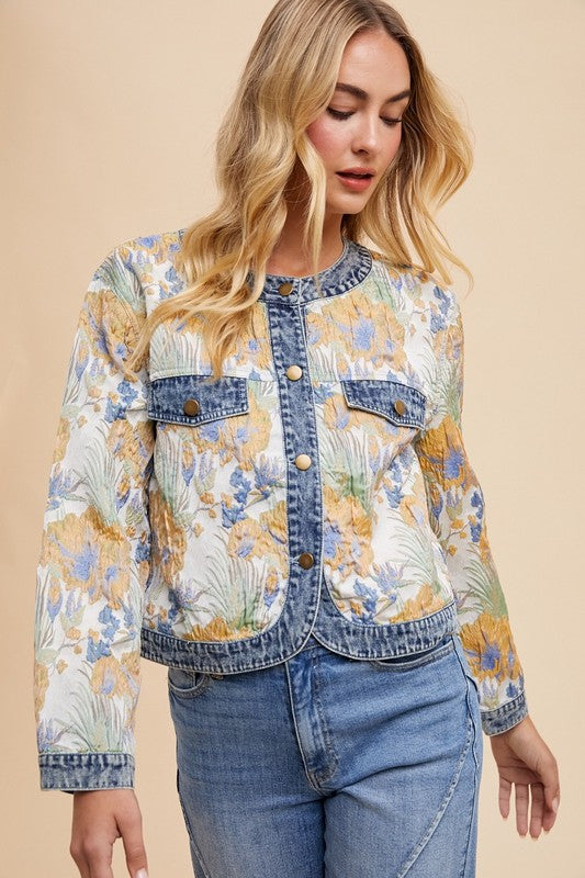 Floral Denim Jacket