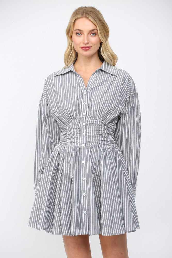Stripe Shirt Dress