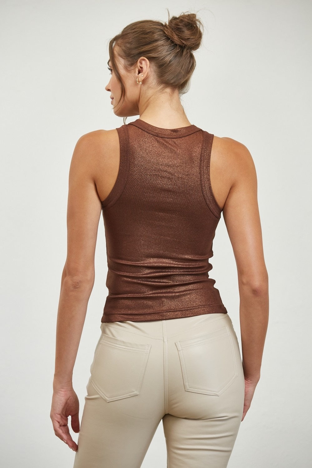 Metallic Choco Tank Top