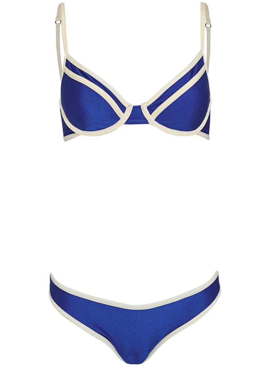 Cobalt Blue Daintily Reversible Bikini