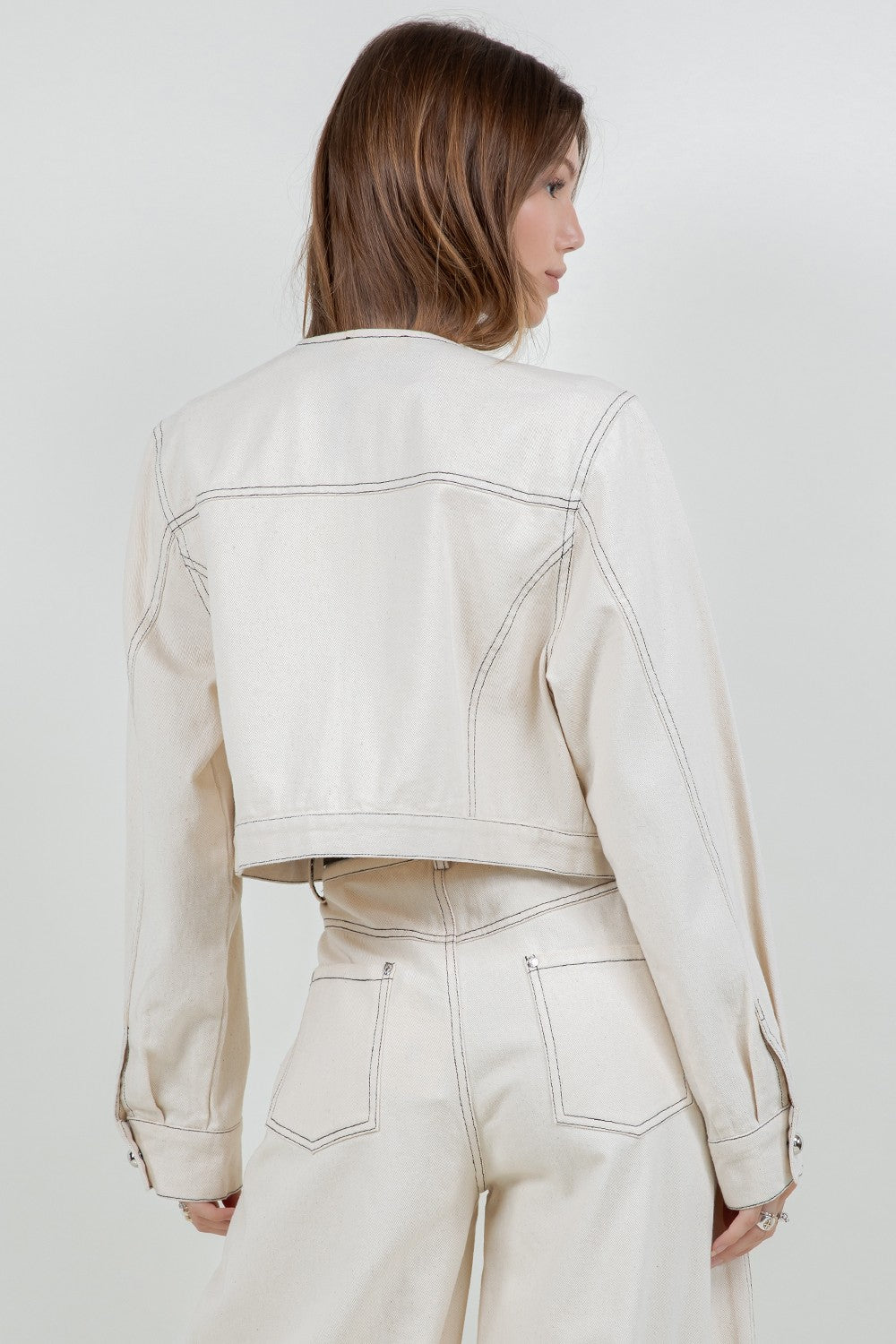 Washed Crop Top Jacket
