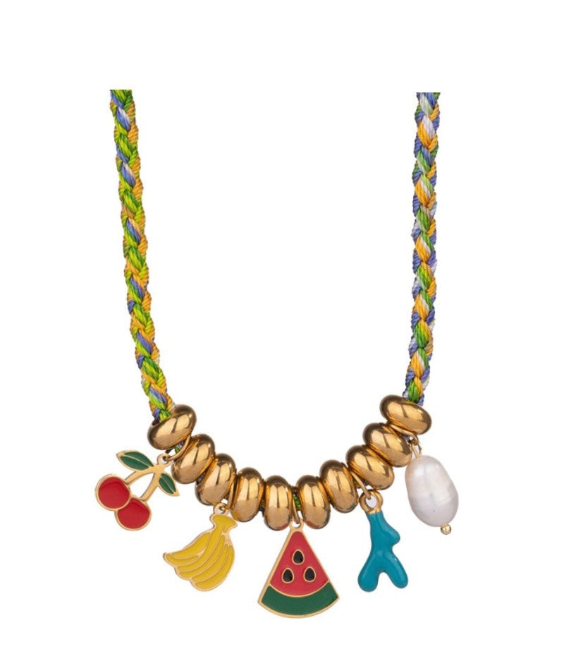Fruit Charm Necklace