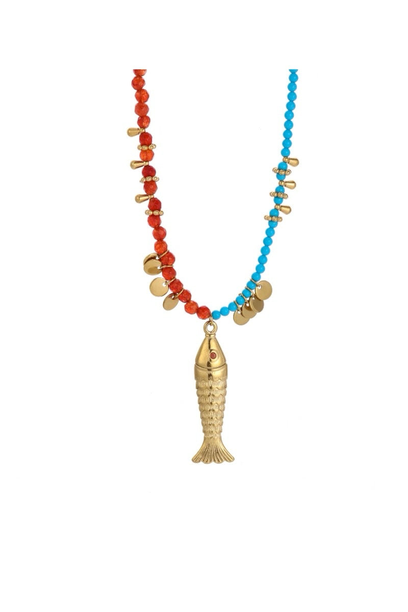 Fish Stone Necklace