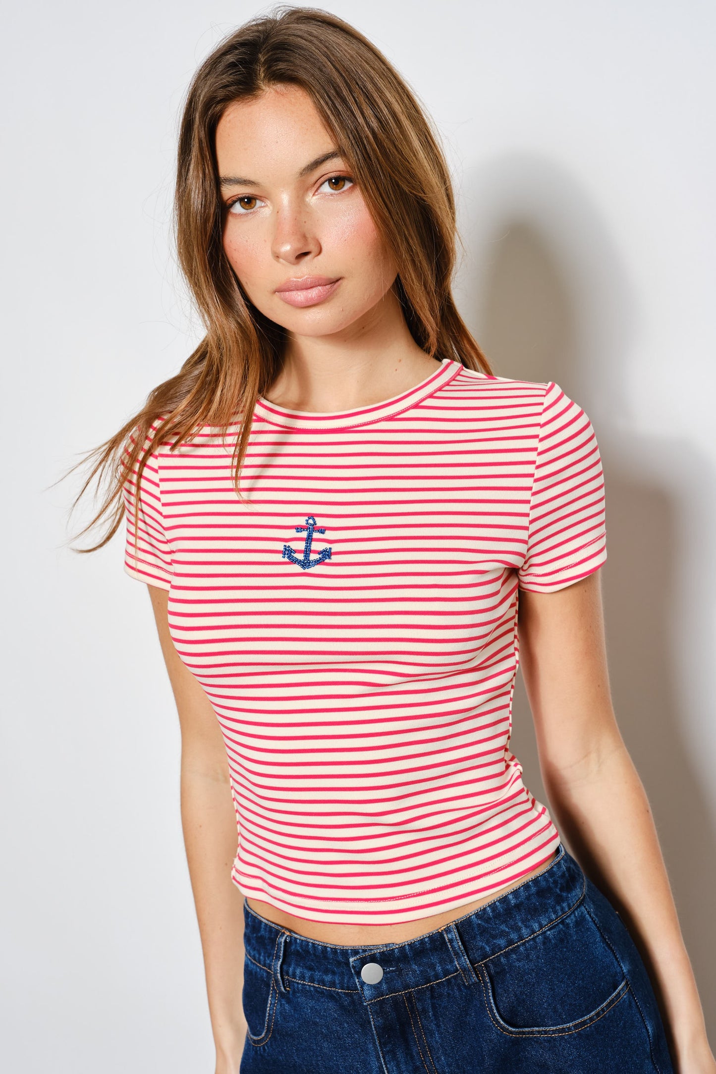 Anchor Beaded Tee