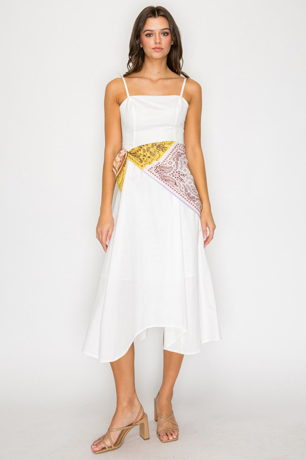 Scarf Tie Midi Dress