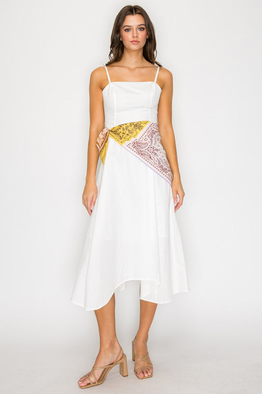 Scarf Tie Midi Dress