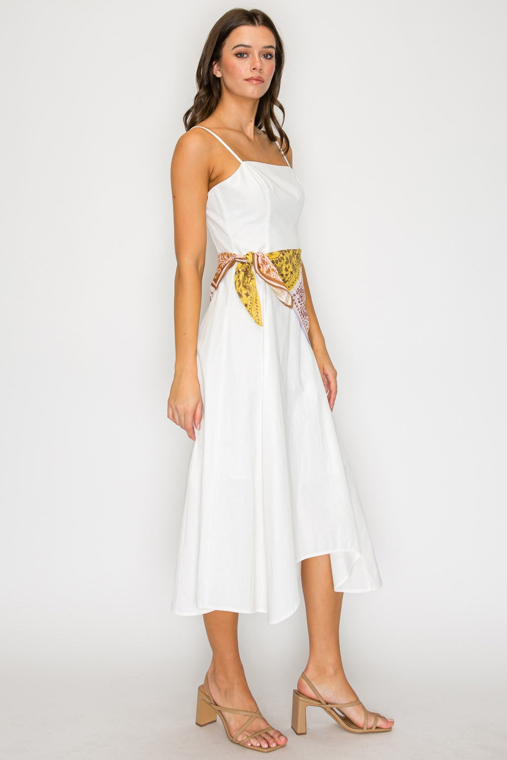 Scarf Tie Midi Dress