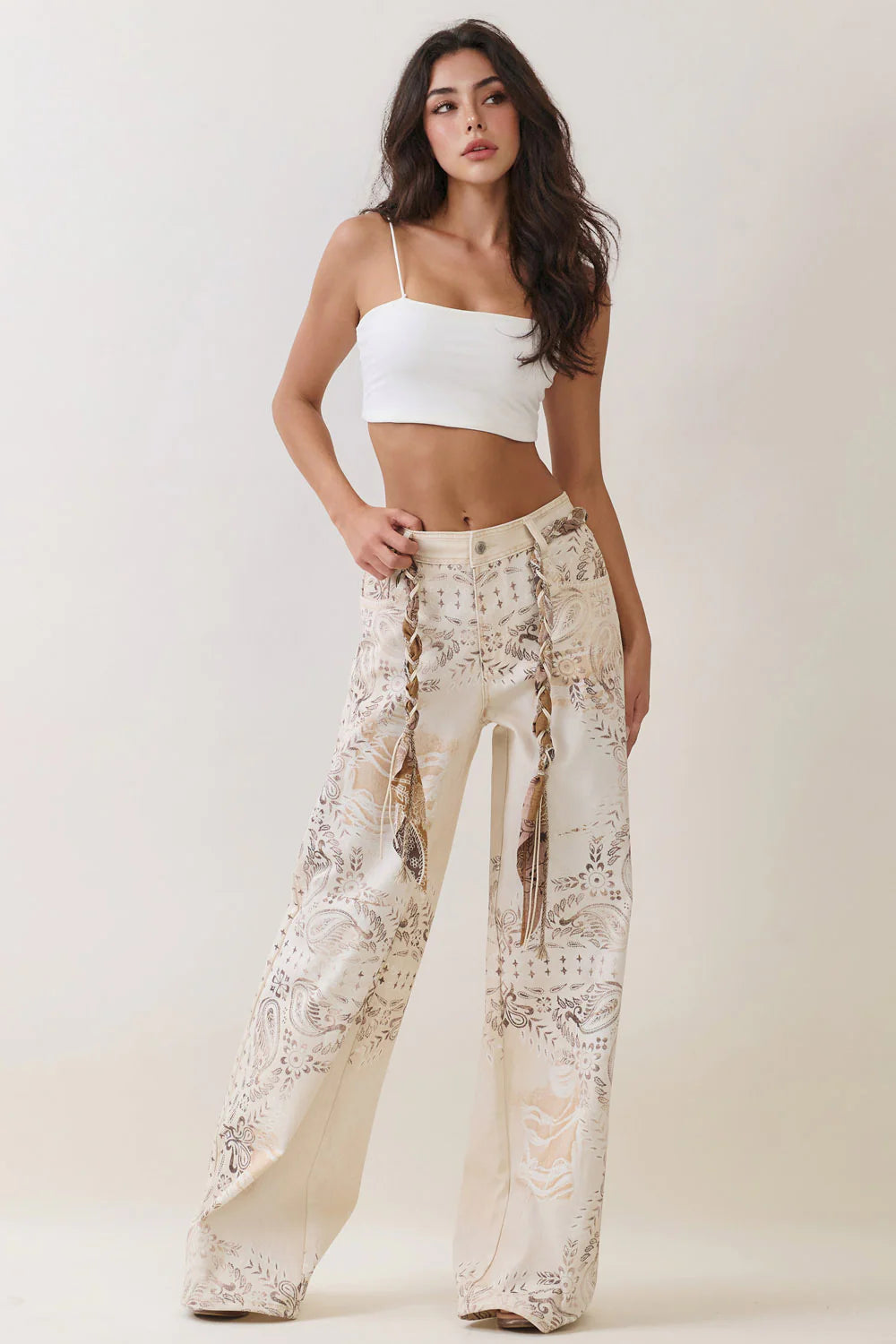 Rope Belt Pants