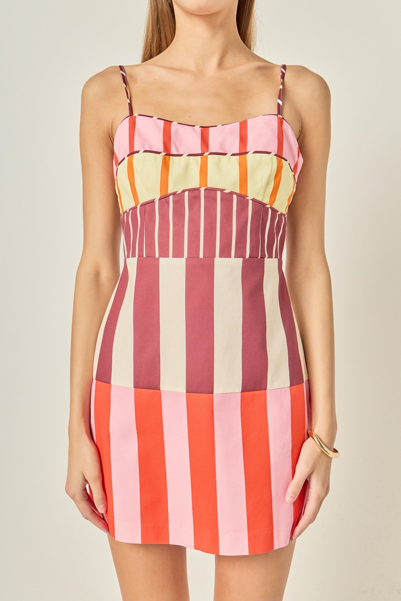Stripe Printed Mini Dress
