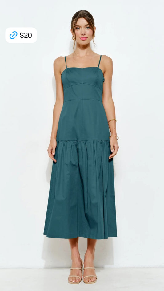 Teal mini dress