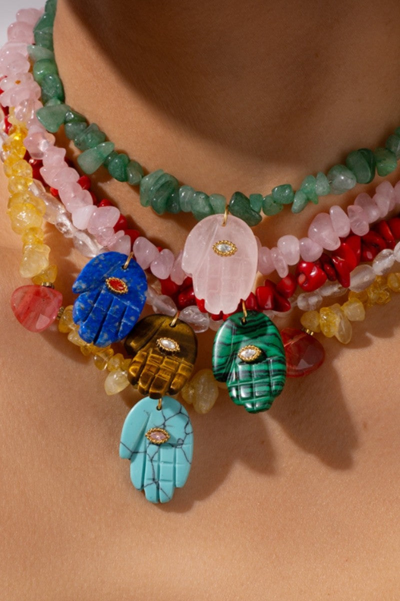 Hand Stone Necklace