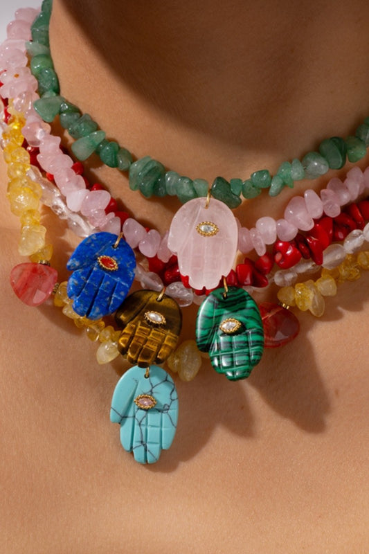 Hand Stone Necklace