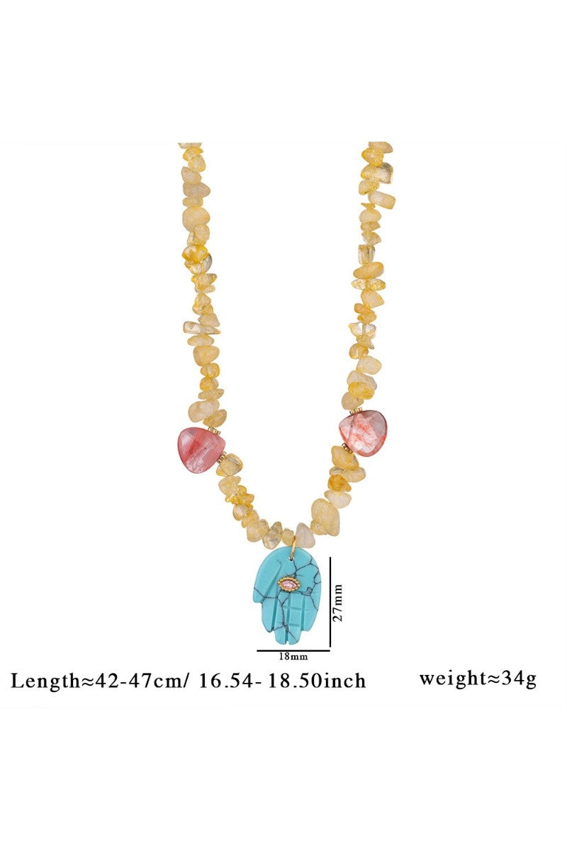 Hand Stone Necklace
