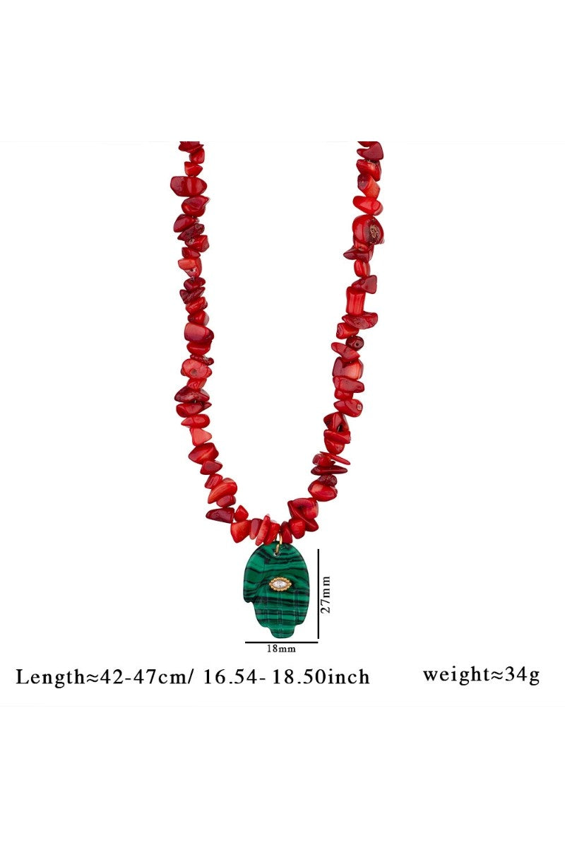 Hand Stone Necklace