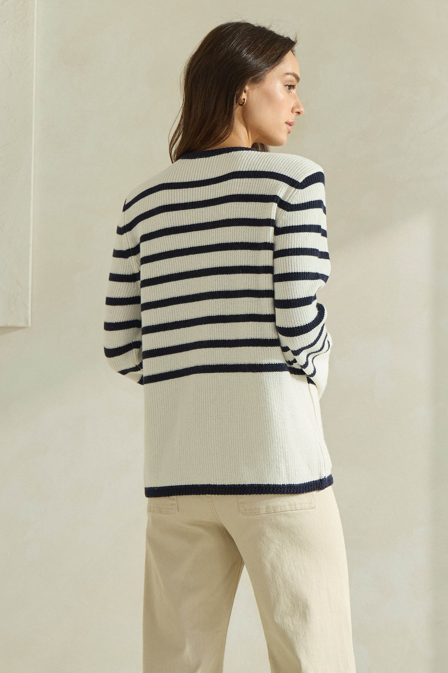 Striped Sweater Cardigan