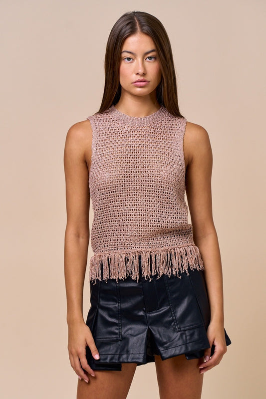Fringe Knit Top