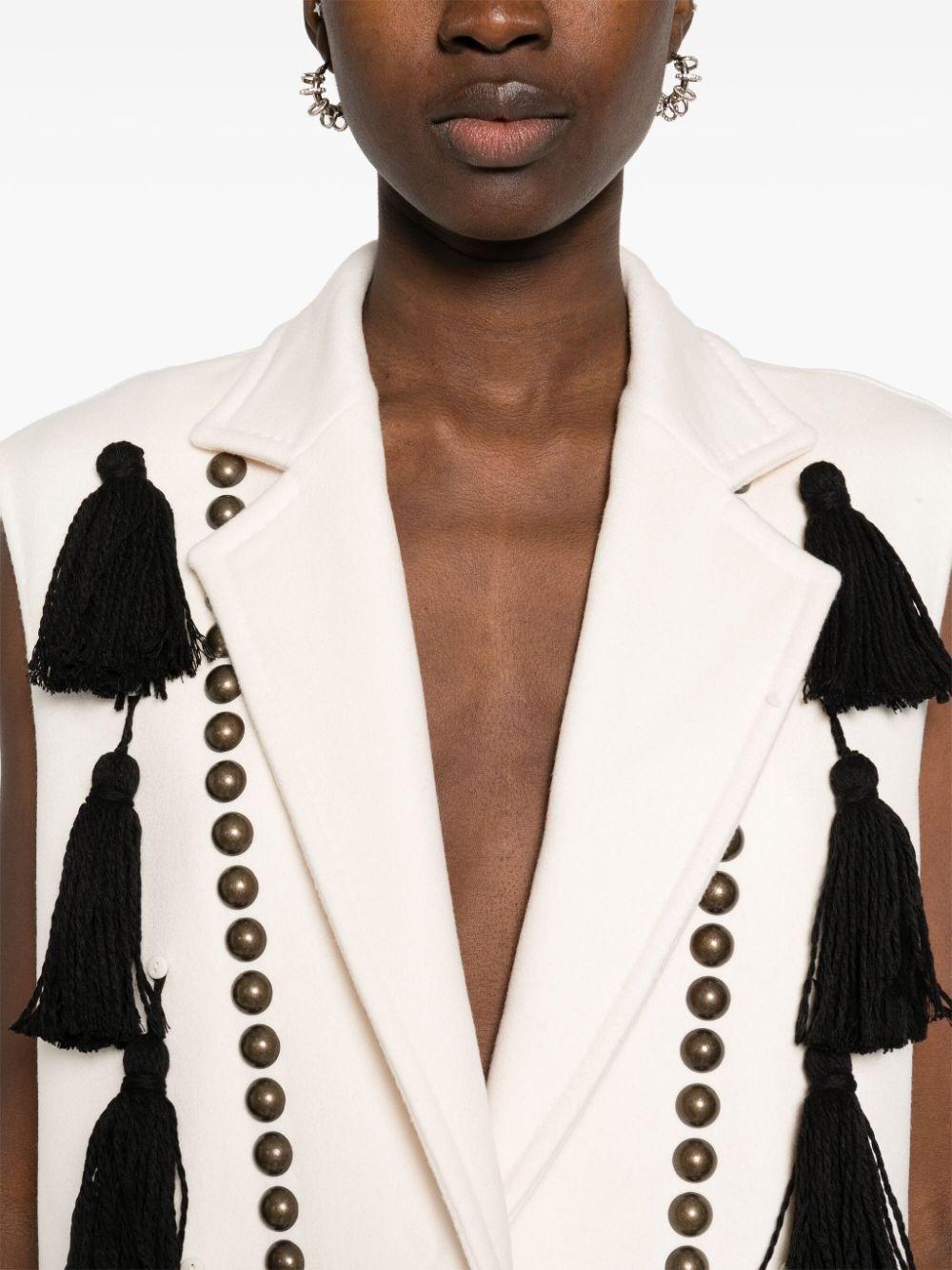 Studed Tassel Blazer Dress