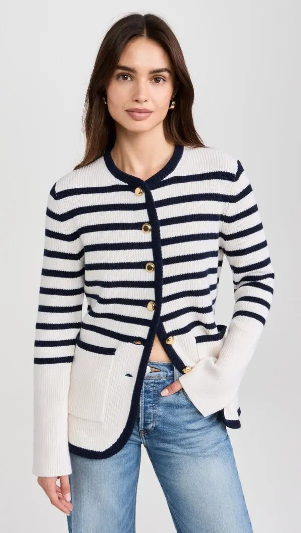 Striped Sweater Cardigan