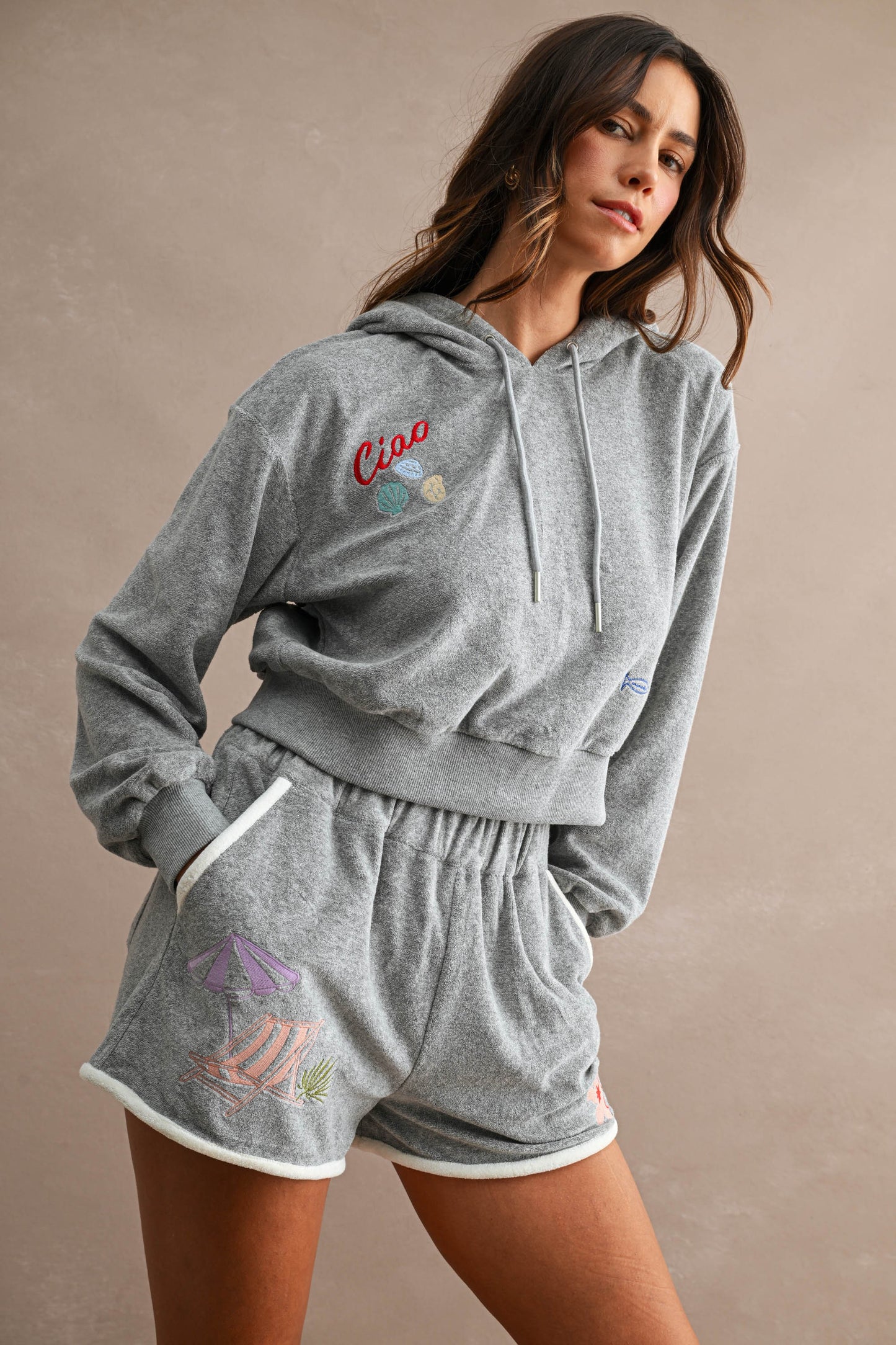 Embroidered Hoodie Set