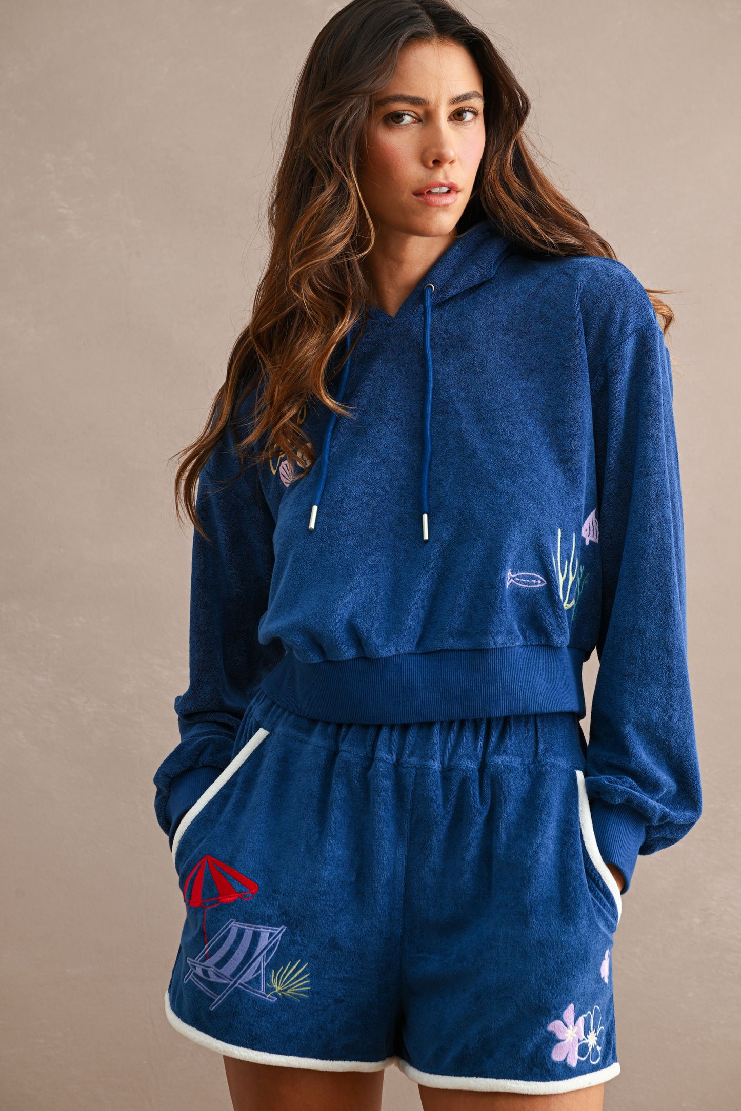 Embroidered Hoodie Set