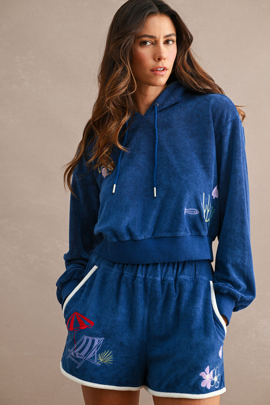 Embroidered Hoodie Set