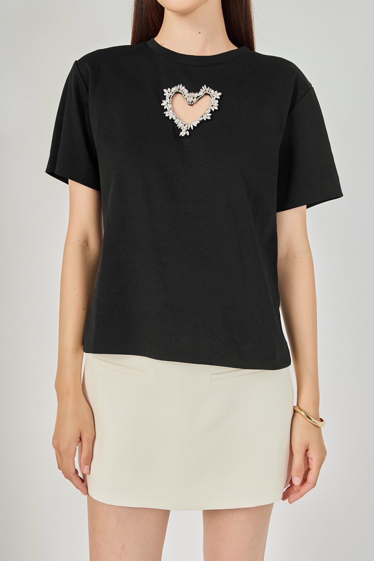 Heart Cutout T-Shirt