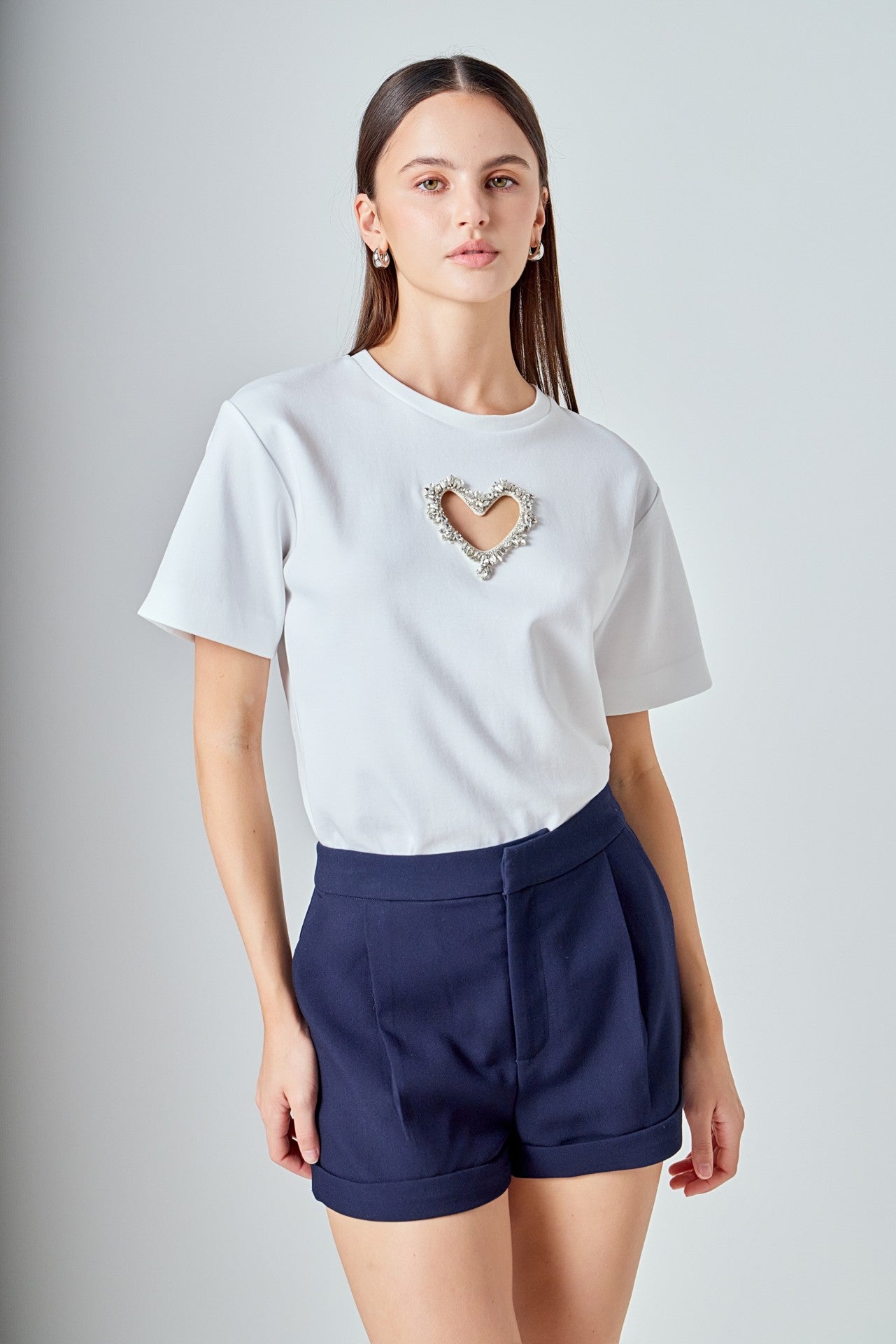 Heart Cutout T-Shirt