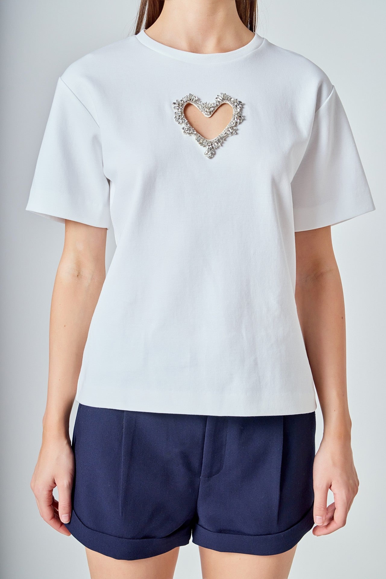 Heart Cutout T-Shirt