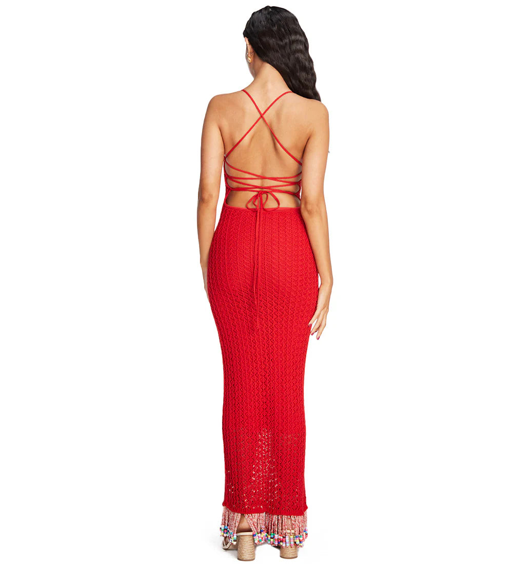 Ali Beads Red Dress