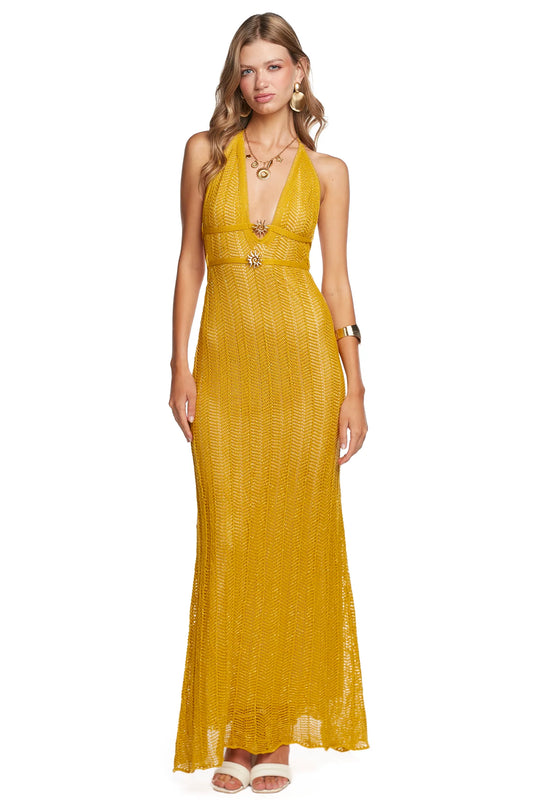 Ariel Gold Knitted Dress