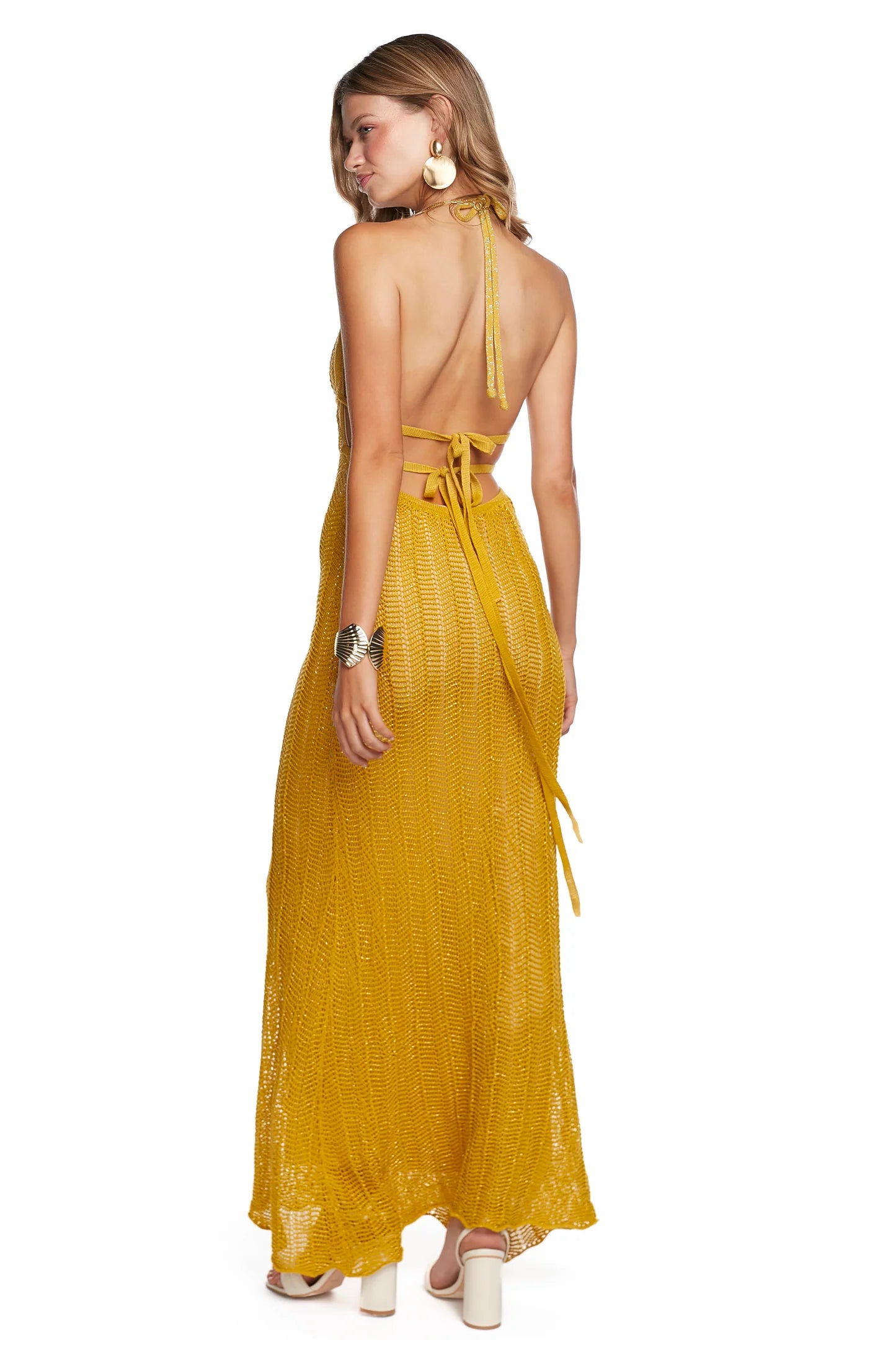 Ariel Gold Knitted Dress