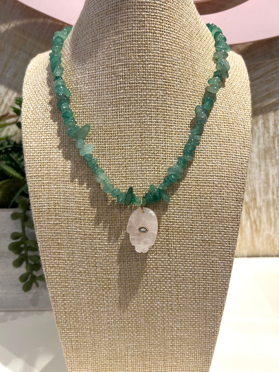 Hand Stone Necklace