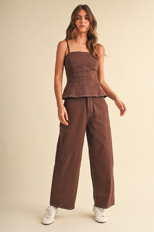 Peplum Denim Set