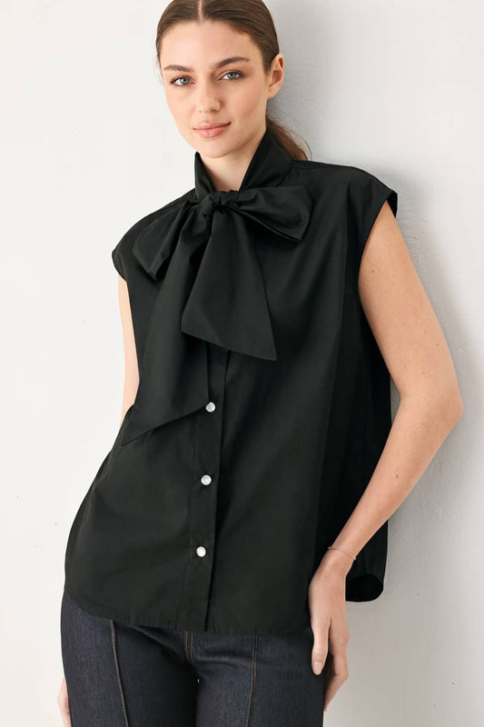 Solid Bow Tie Top