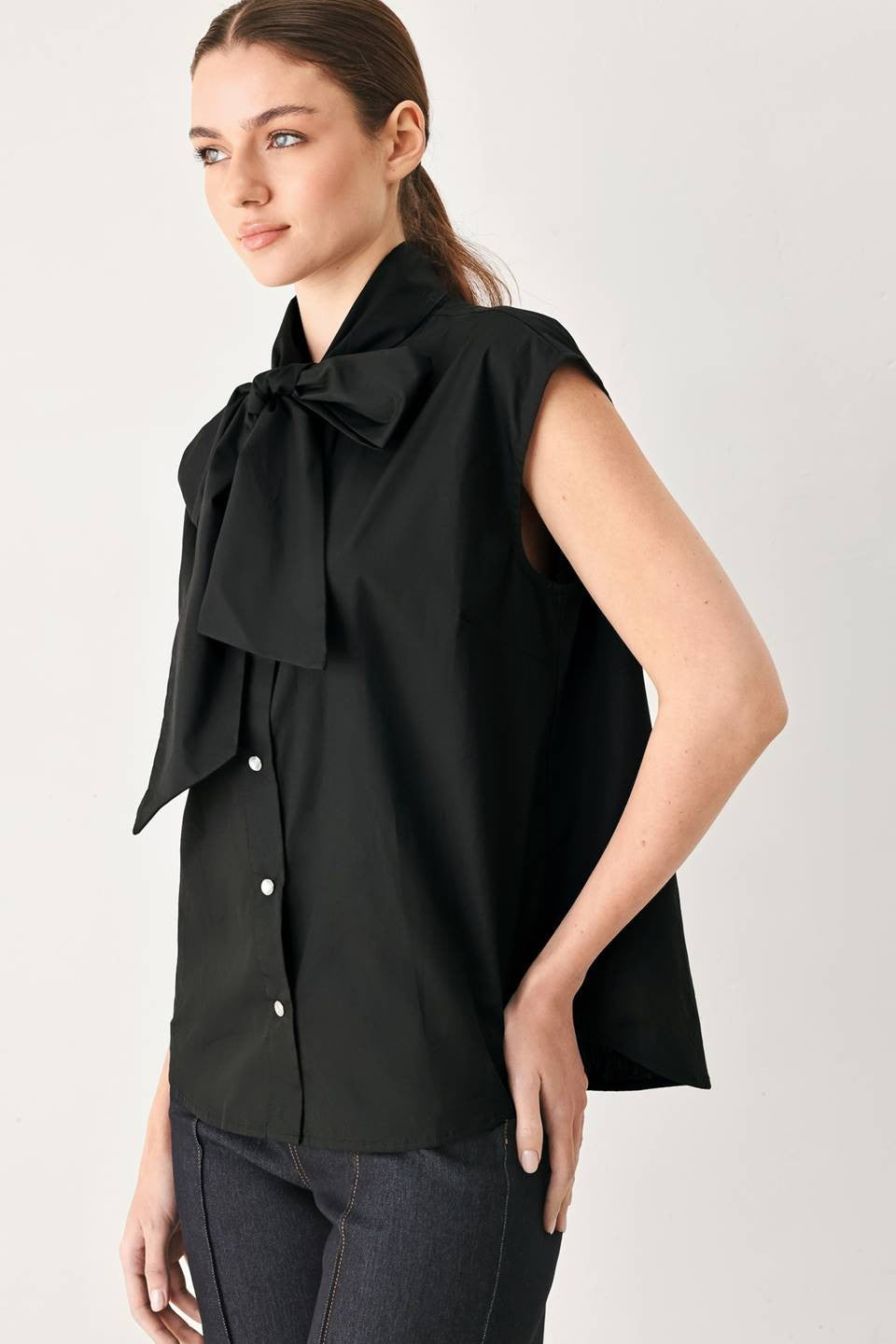 Solid Bow Tie Top