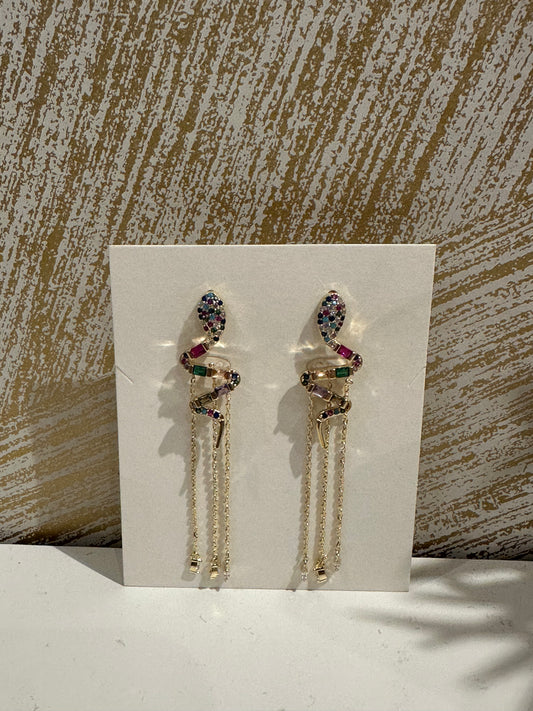Rainbow Snake Earrings