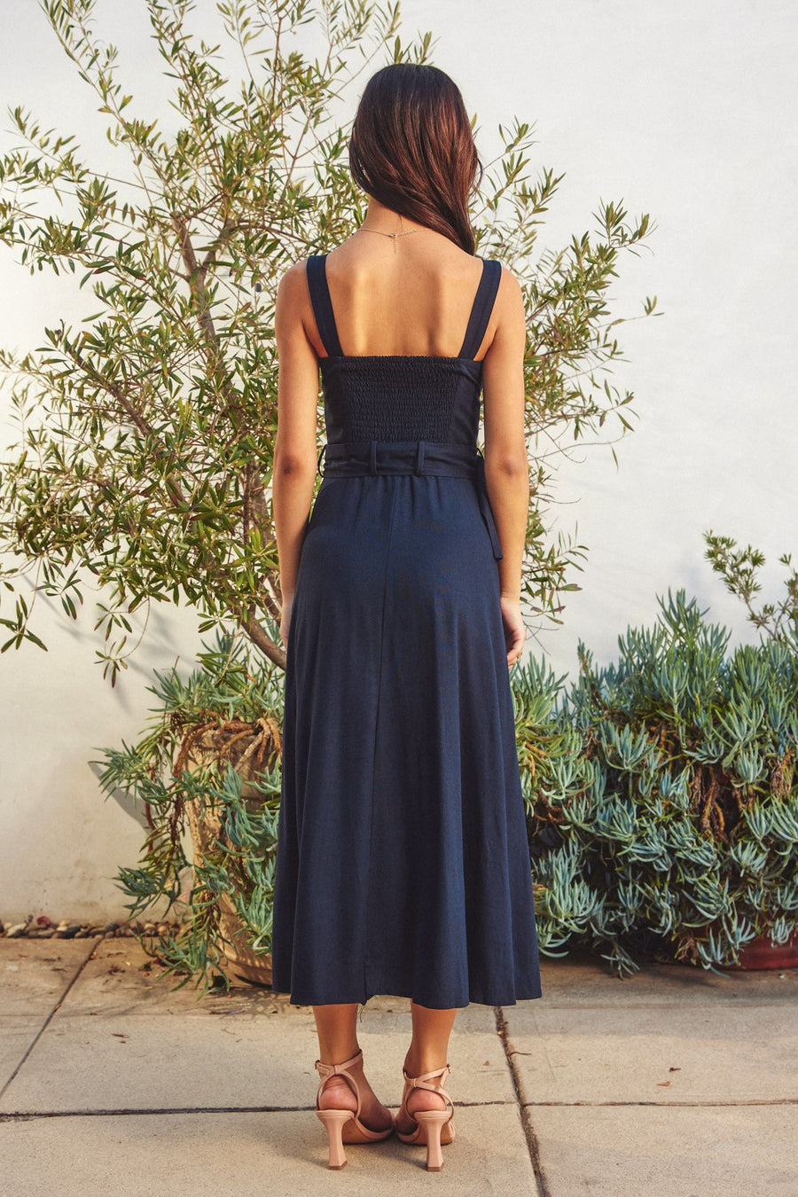 Buckle Midi Dress