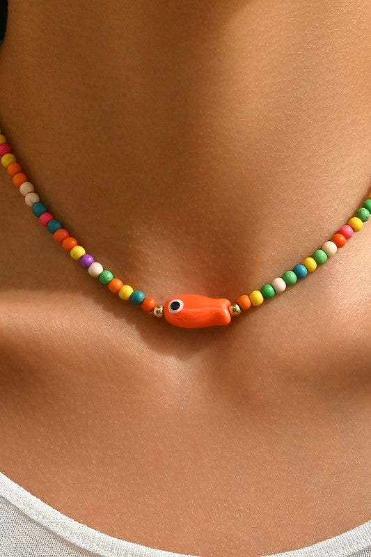 Fish Beaded Necklace