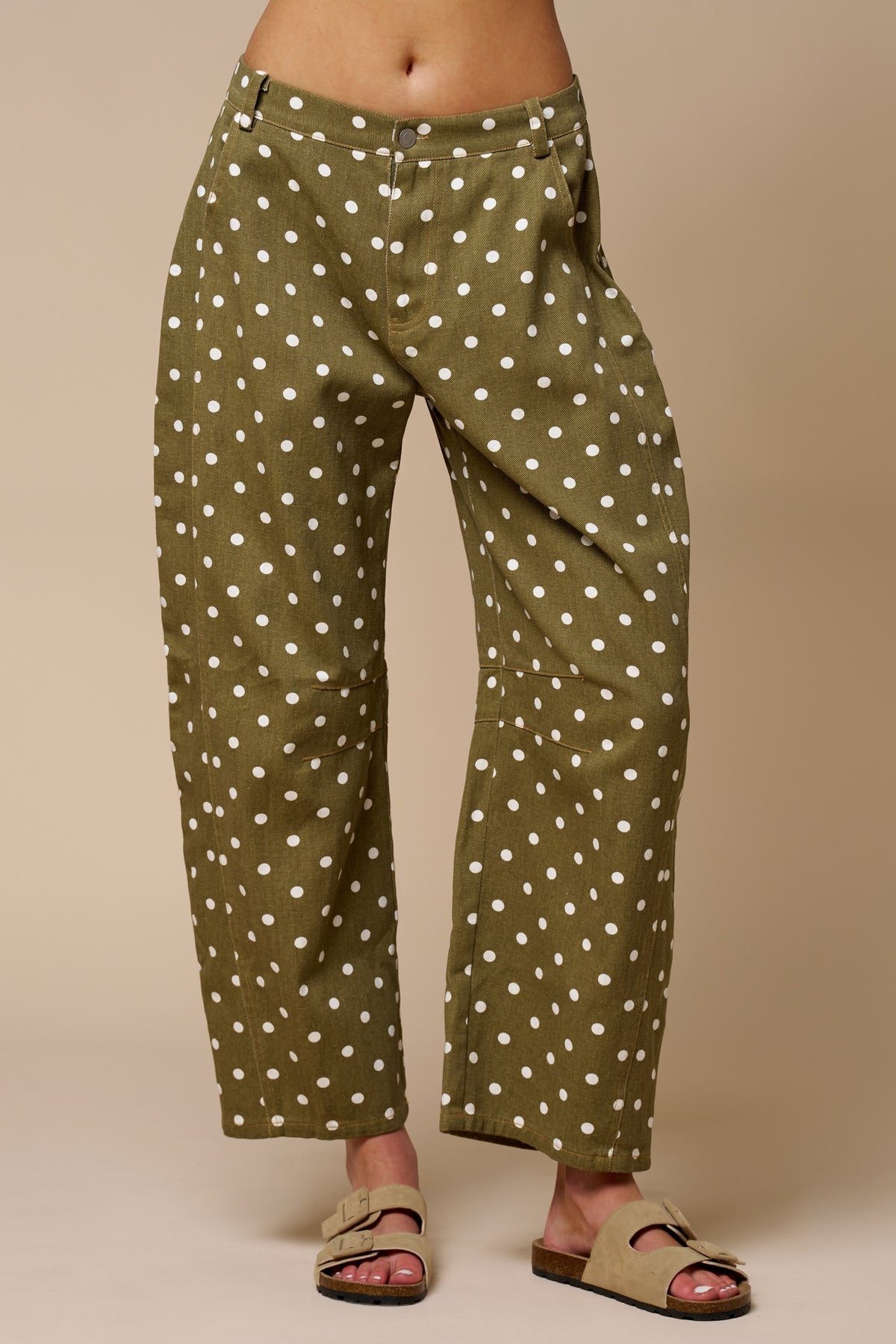 Polka Dot Barrel Pants