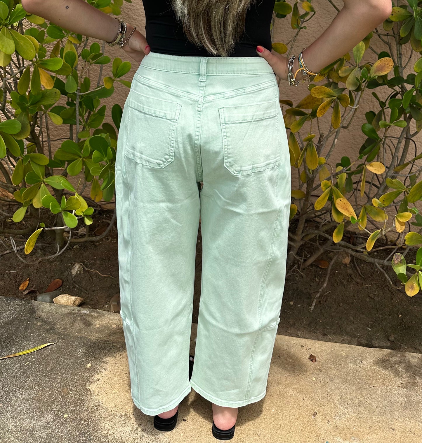 Mint Barrel Pants