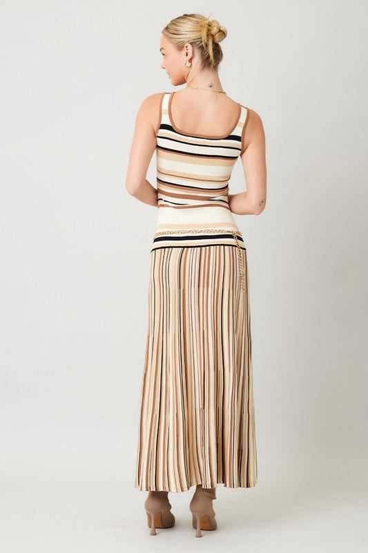 Stripe Knit Maxi Dress